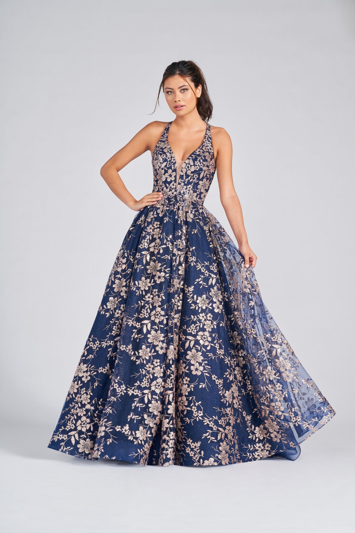 Colette by Daphne CL12223_NAVY_BLUE_GOLD_FRONT