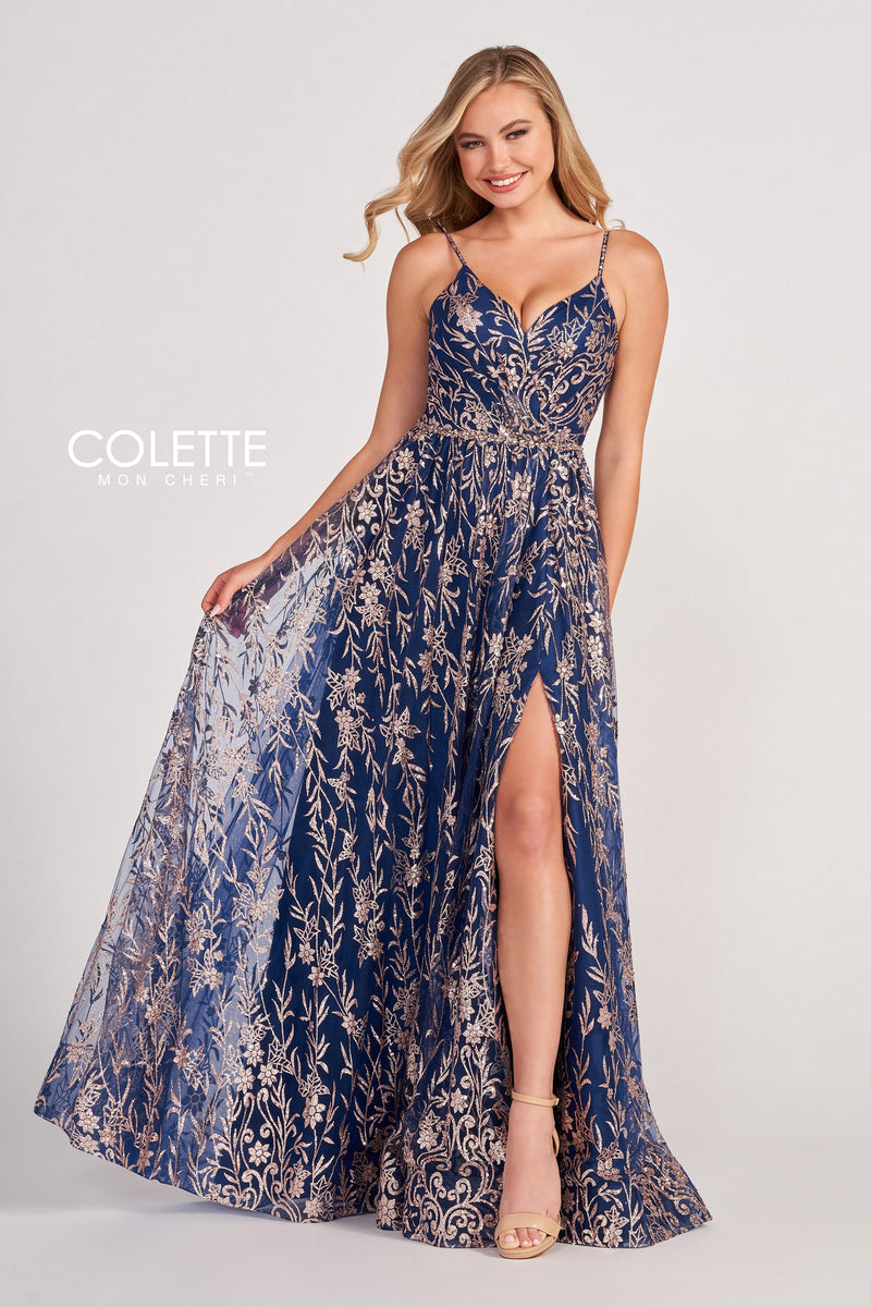 Colette by Daphne CL2022-navy-blue-gold-f