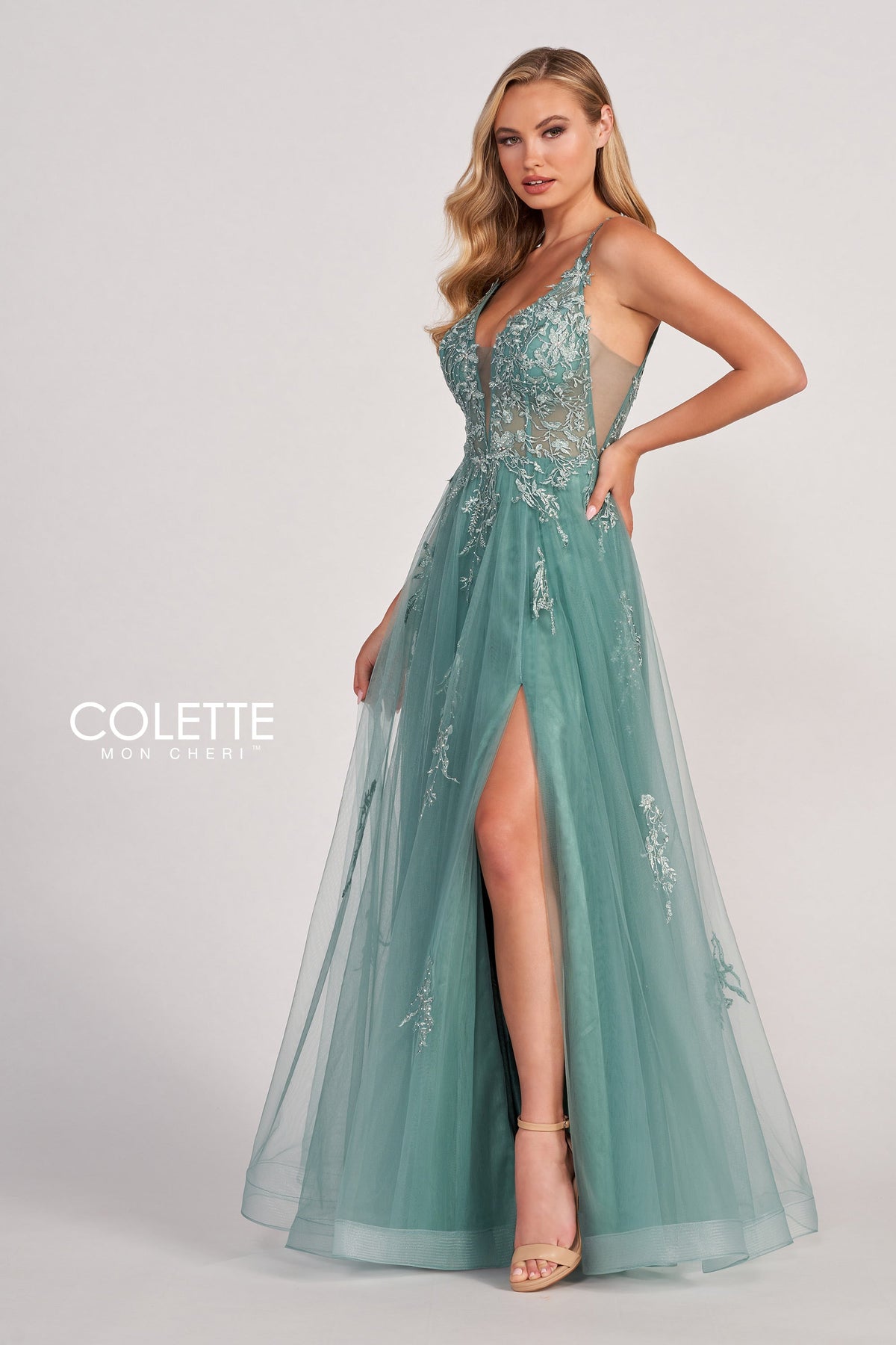Colette by Daphne CL2074_SAGE_FRONT