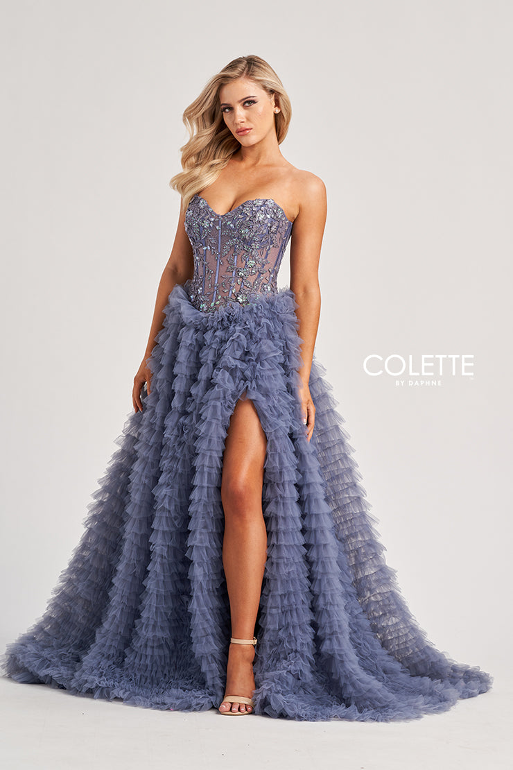 Colette by Daphne CL8170_STEEL_BLUE_FRONT