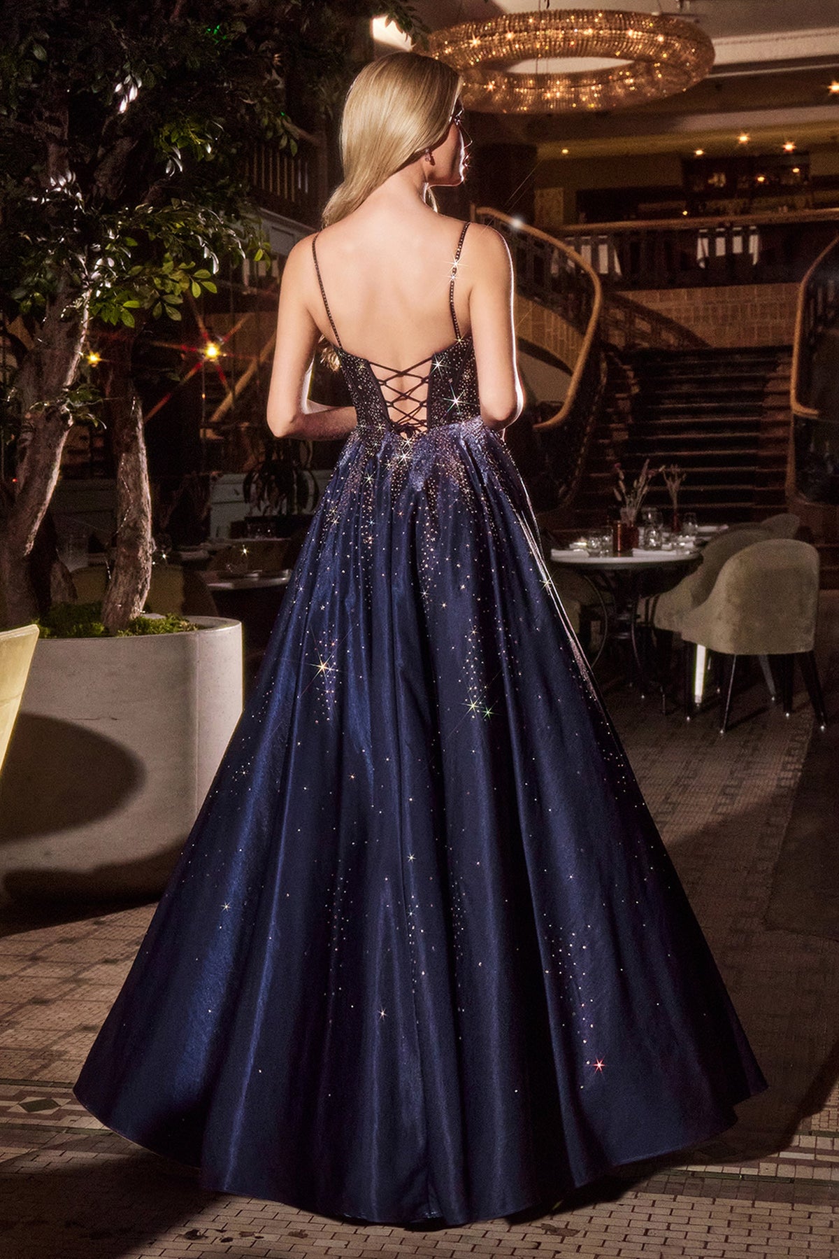Ladivine by Cinderella Divine CM379_NAVY_BACK