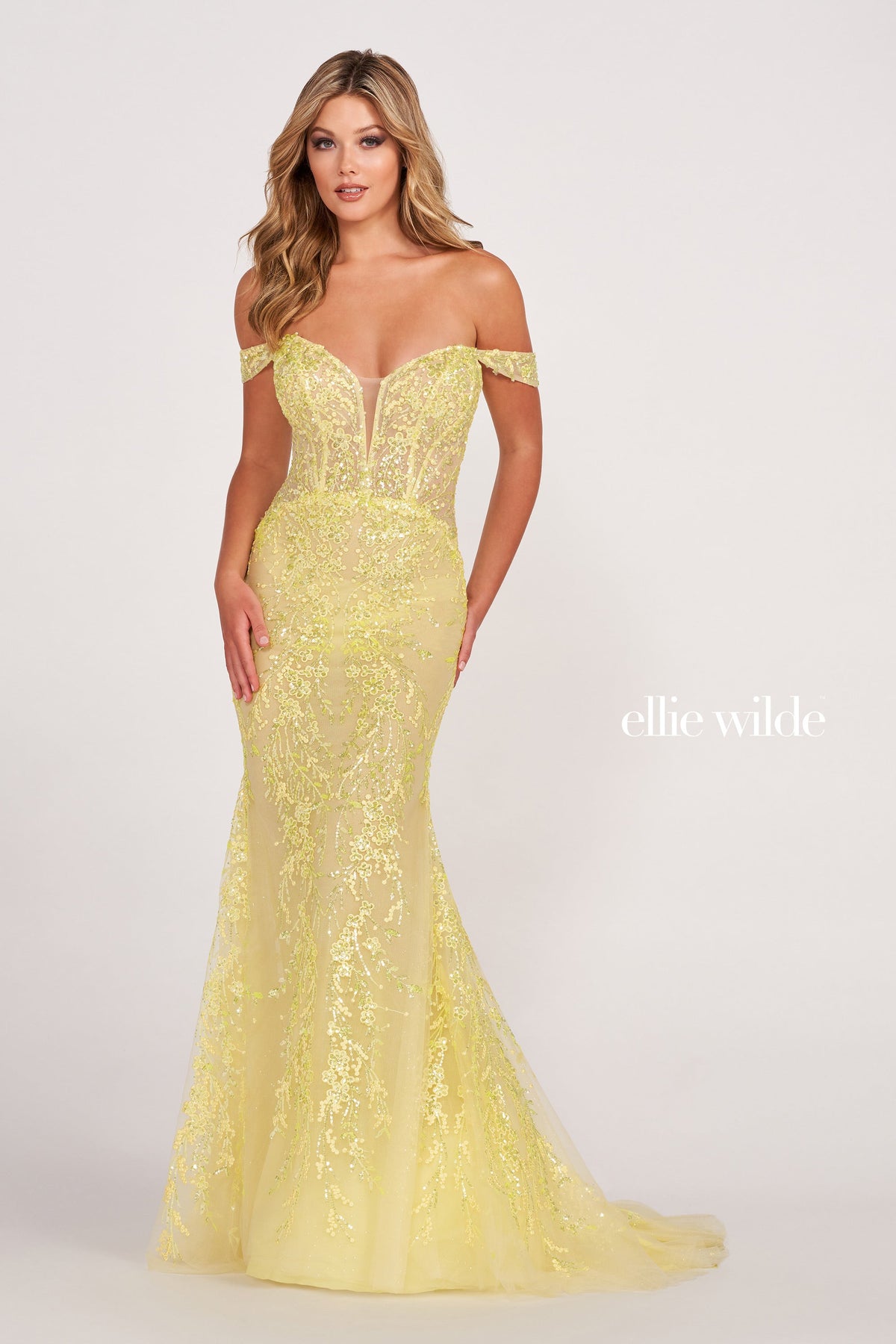 Ellie Wilde EW34007-yellow-f