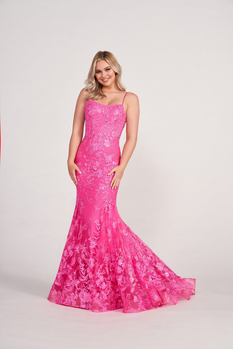 Ellie Wilde EW34009-cerise-f-d