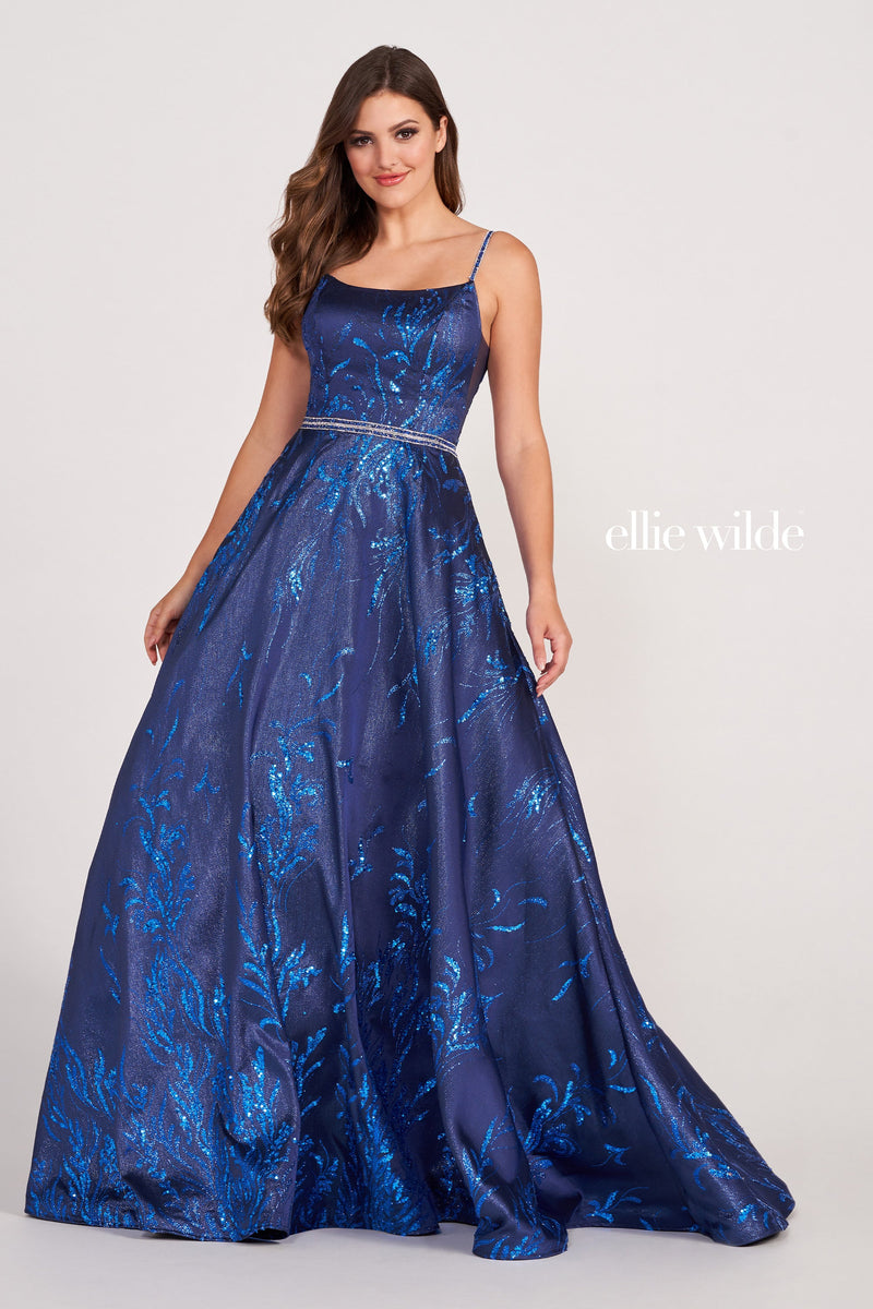 Ellie Wilde EW34106-navy-blue-f-d