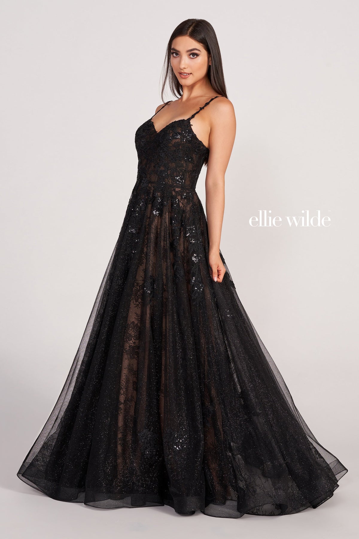 Ellie Wilde EW34117-black-nude-f-d