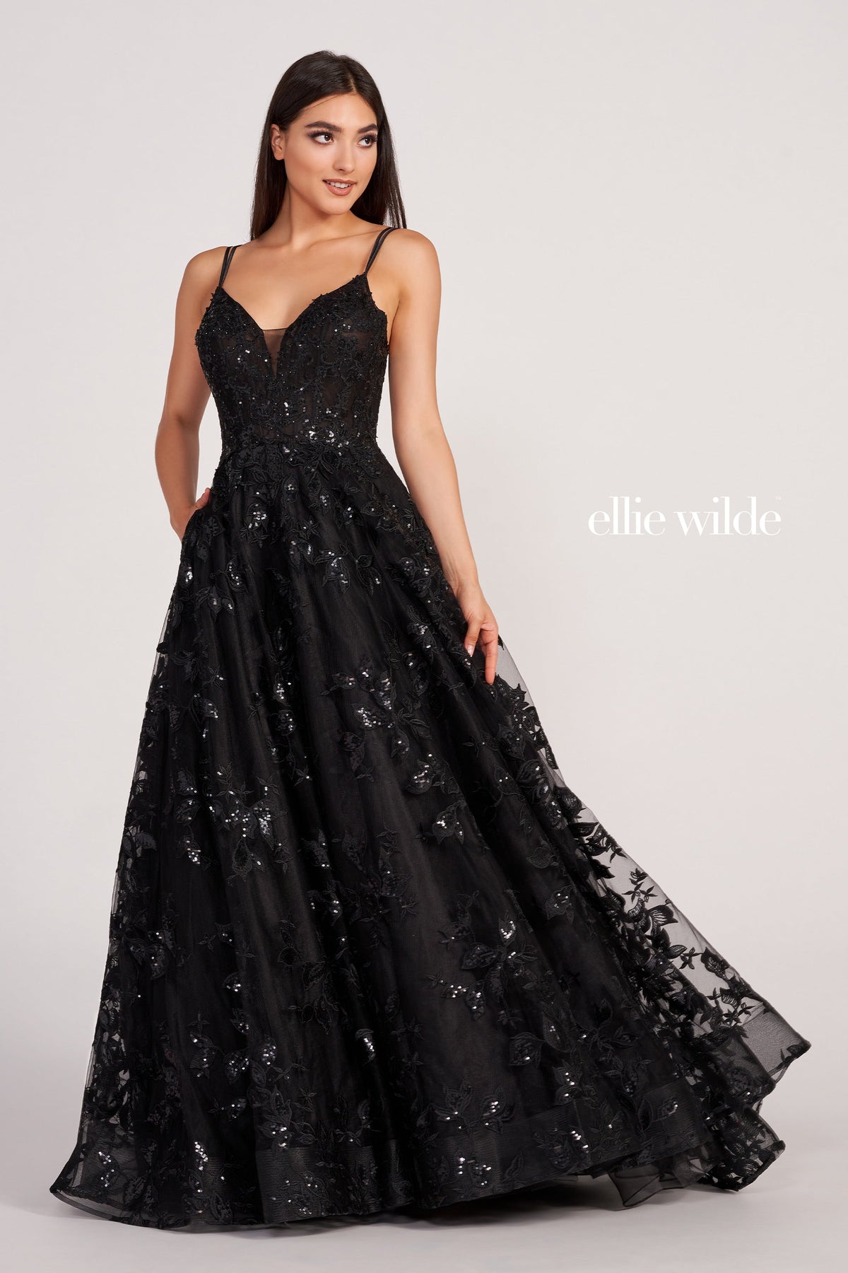 Ellie Wilde EW34119-black-f-d