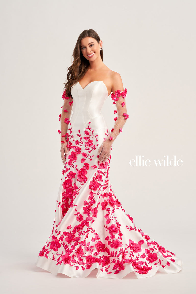 Ellie Wilde EW35036-white-hot-pink-a
