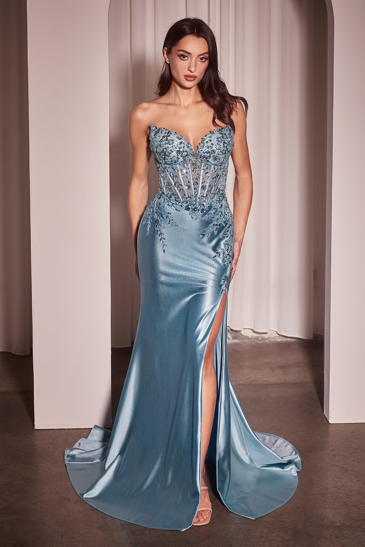 Ladivine by Cinderella Divine KV1112_LT-BLUE_FRONT