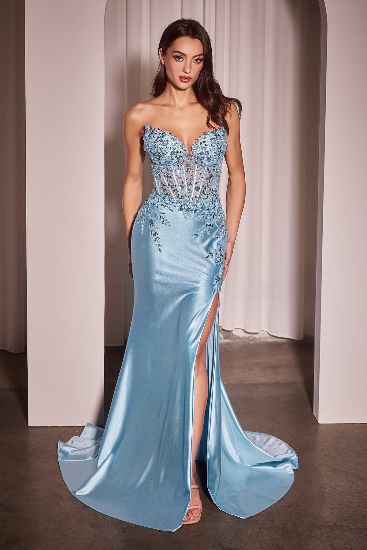 Ladivine by Cinderella Divine KV1112_LT_BLUE_FRONT