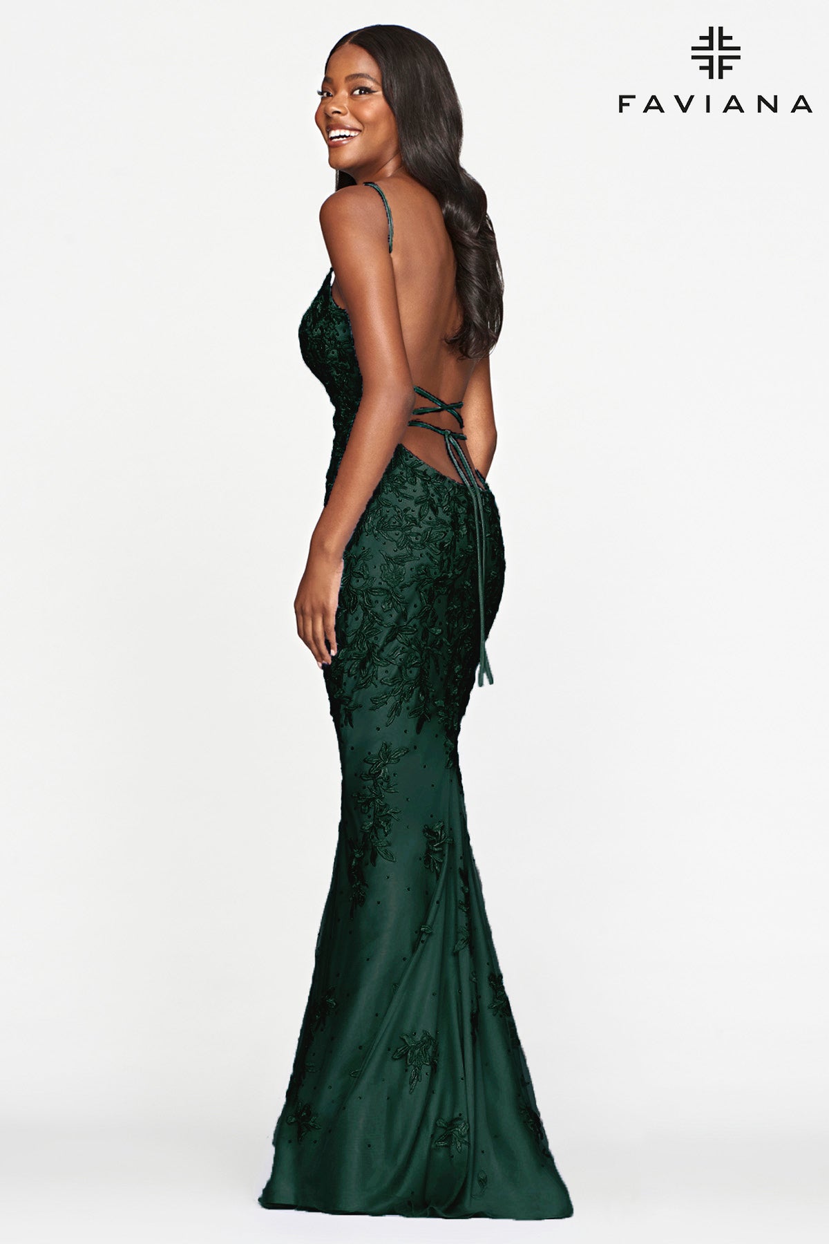 Faviana S10508_HUNTER_GREEN_BACK