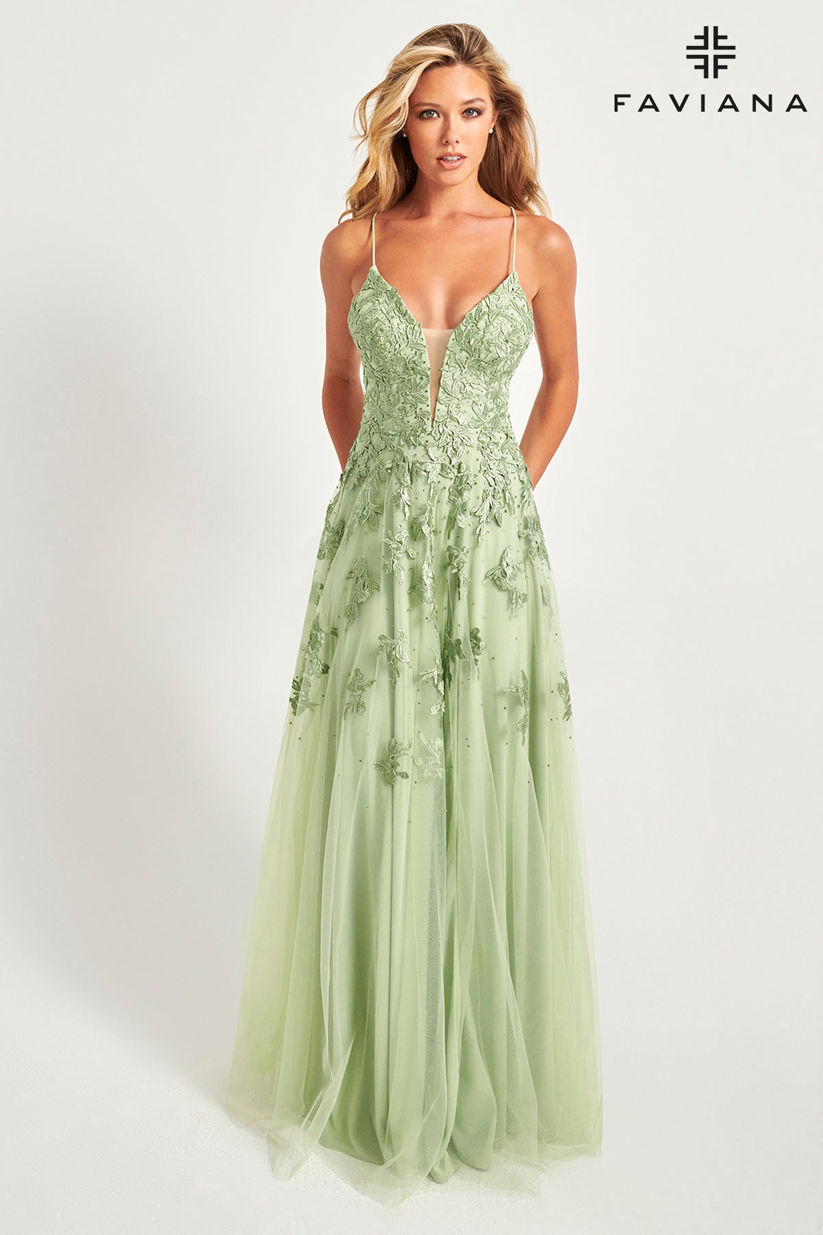 Faviana S10640_Sage_Front