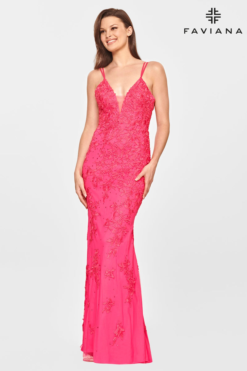 Faviana S10813_HOT_PINK_ALT