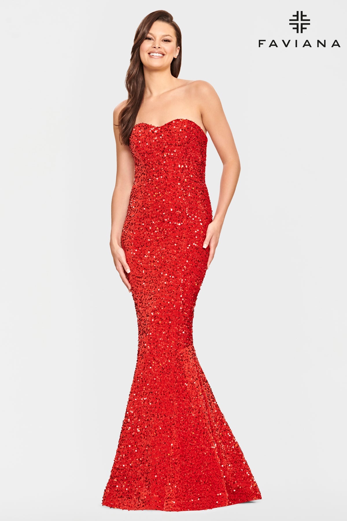 Faviana S10819_CANDY_RED_FRONT2
