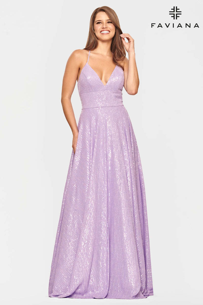 Faviana S10831_LIGHT_LILAC_FRONT