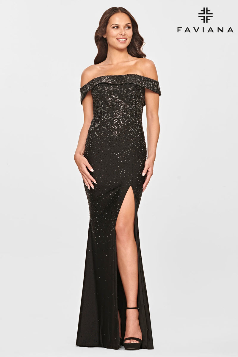 Faviana S10850_BLACK_FRONT