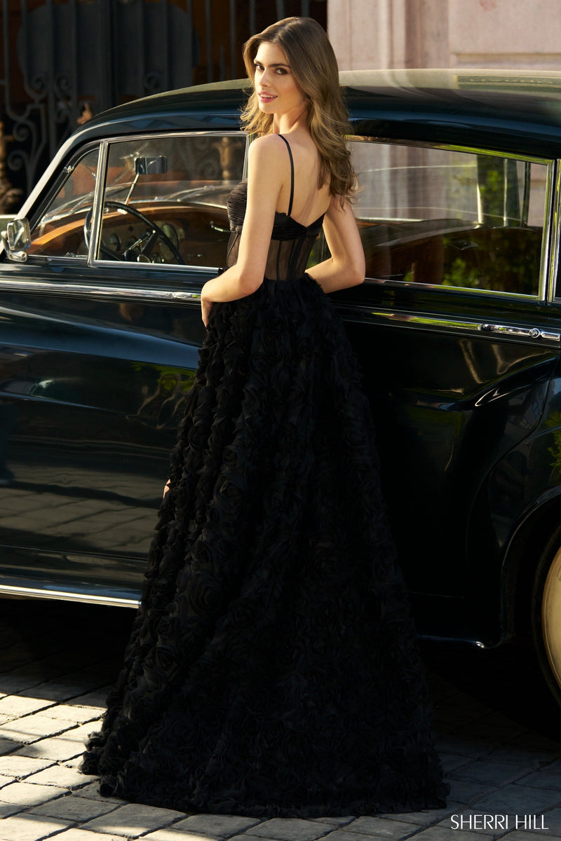 Sherri Hill Sherri-Hill-56701-black-nude-54689