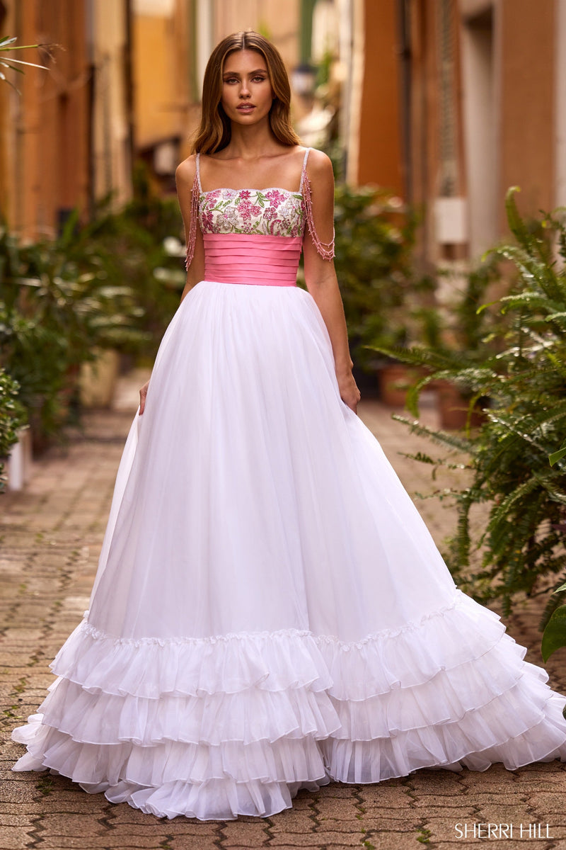 Sherri Hill Sherri-Hill-57103-ivory-pink-56008