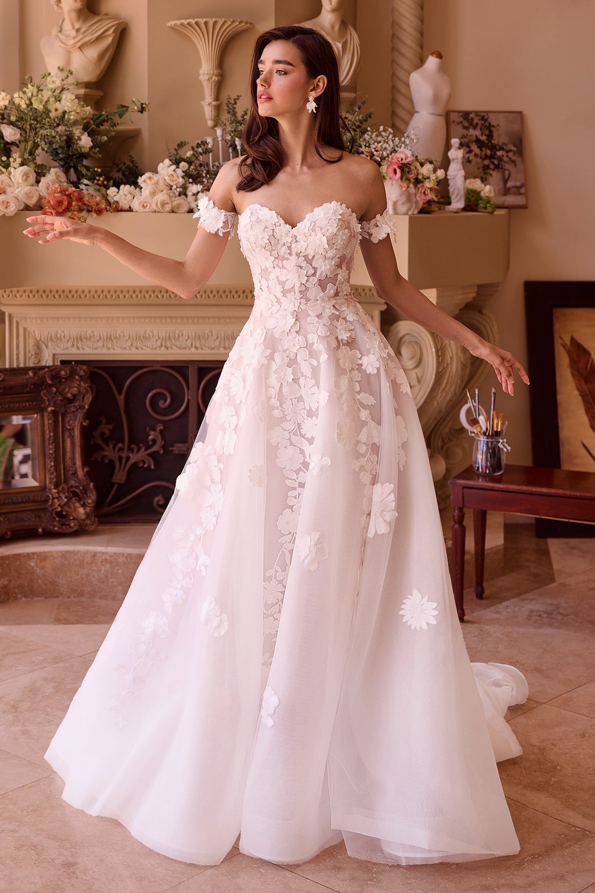 Andrea & Leo Couture WL039_OFF--WHITE_FRONT