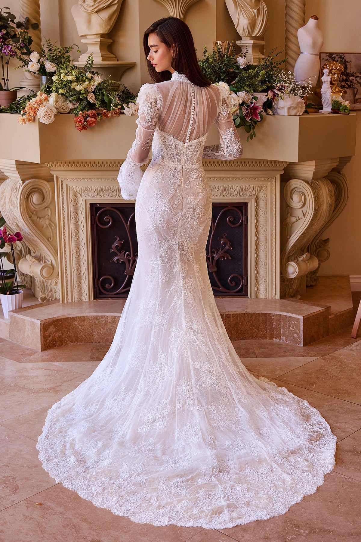 Andrea & Leo Couture WL042_OFF-WHITE-NUDE_BACK