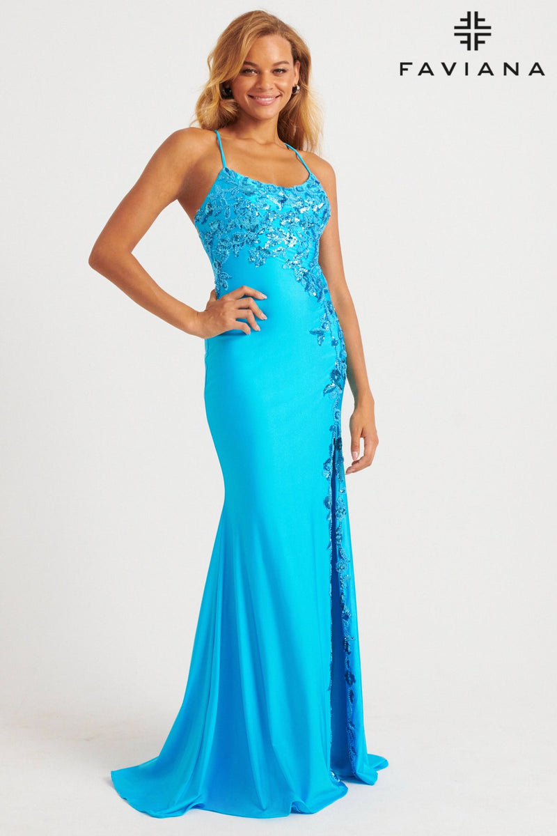 Faviana 11017_SKY_BLUE_FRONT