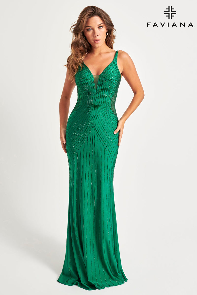 Faviana 11022_DARK_EMERALD_FRONT