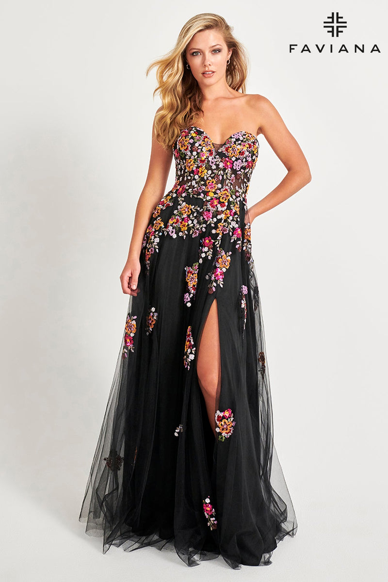 Faviana 11028_BLACK_SUNBURST_FRONT