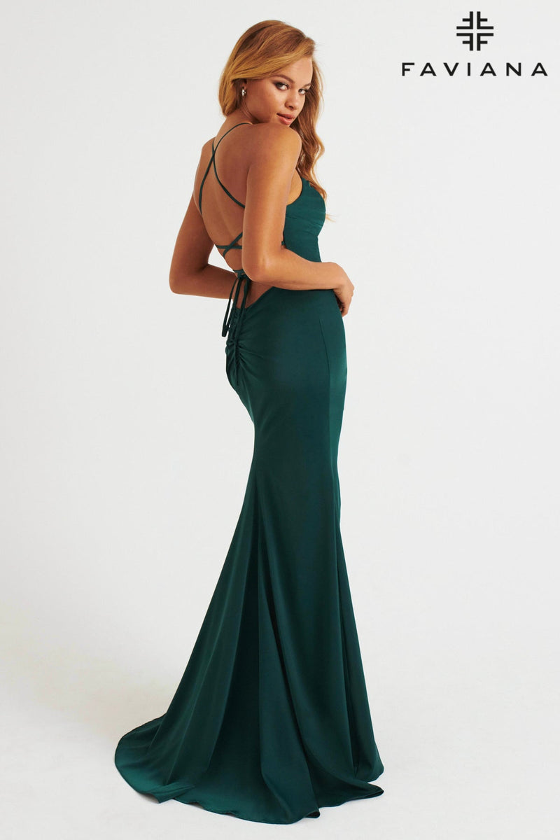 Faviana 11064_DARK_TEAL_BACK