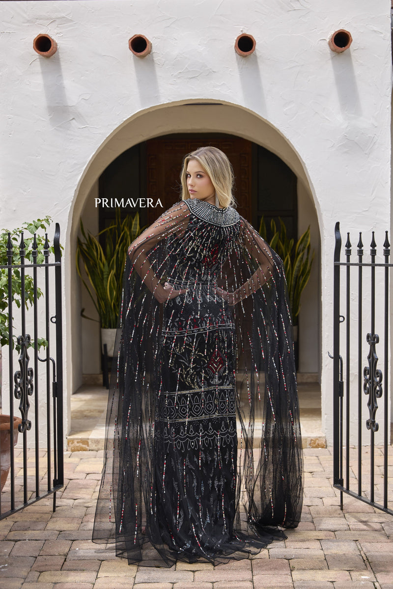 Primavera Couture 12172_BLACK_MULTI_BACK