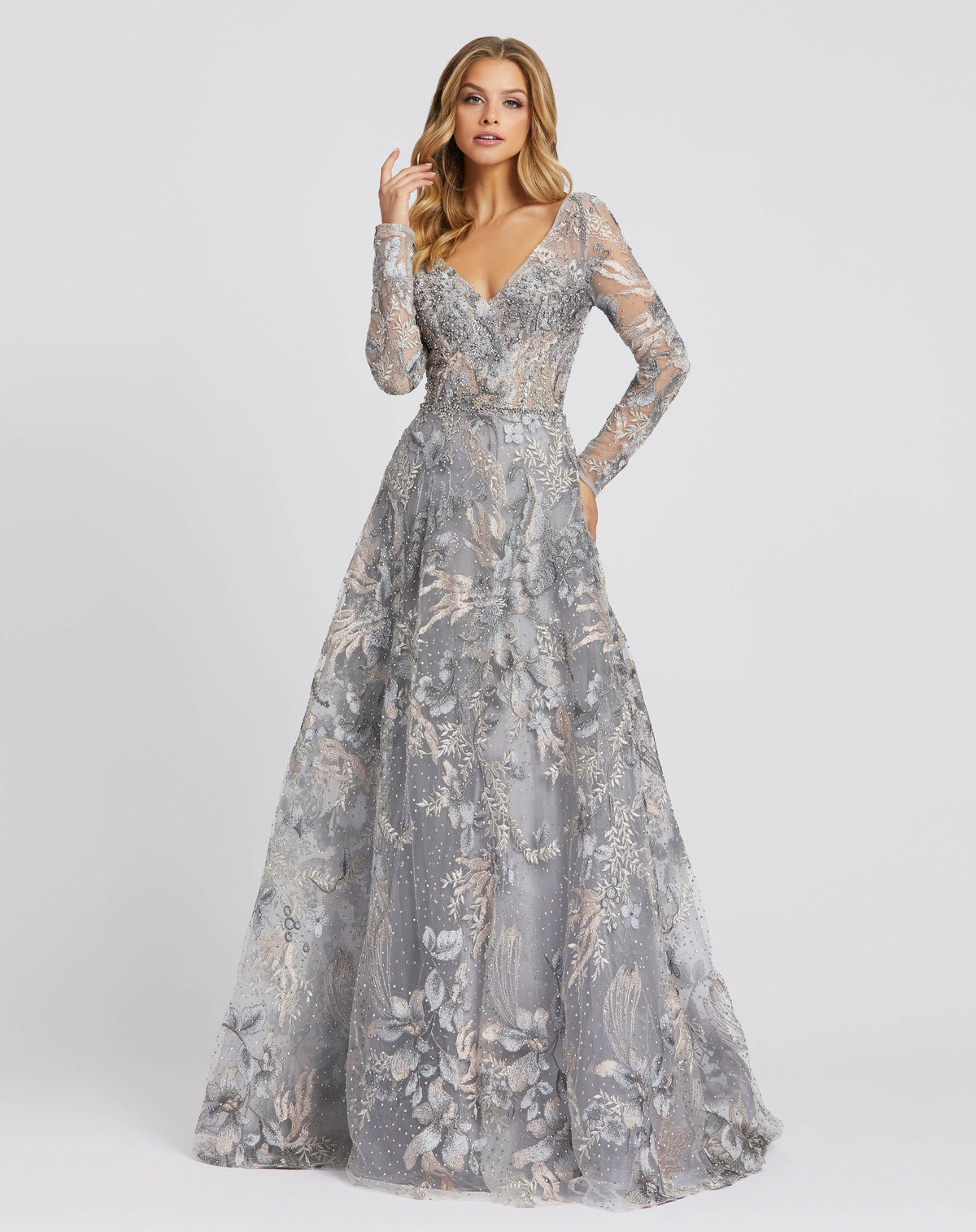 Mac Duggal 20214-GreyMulti-AB