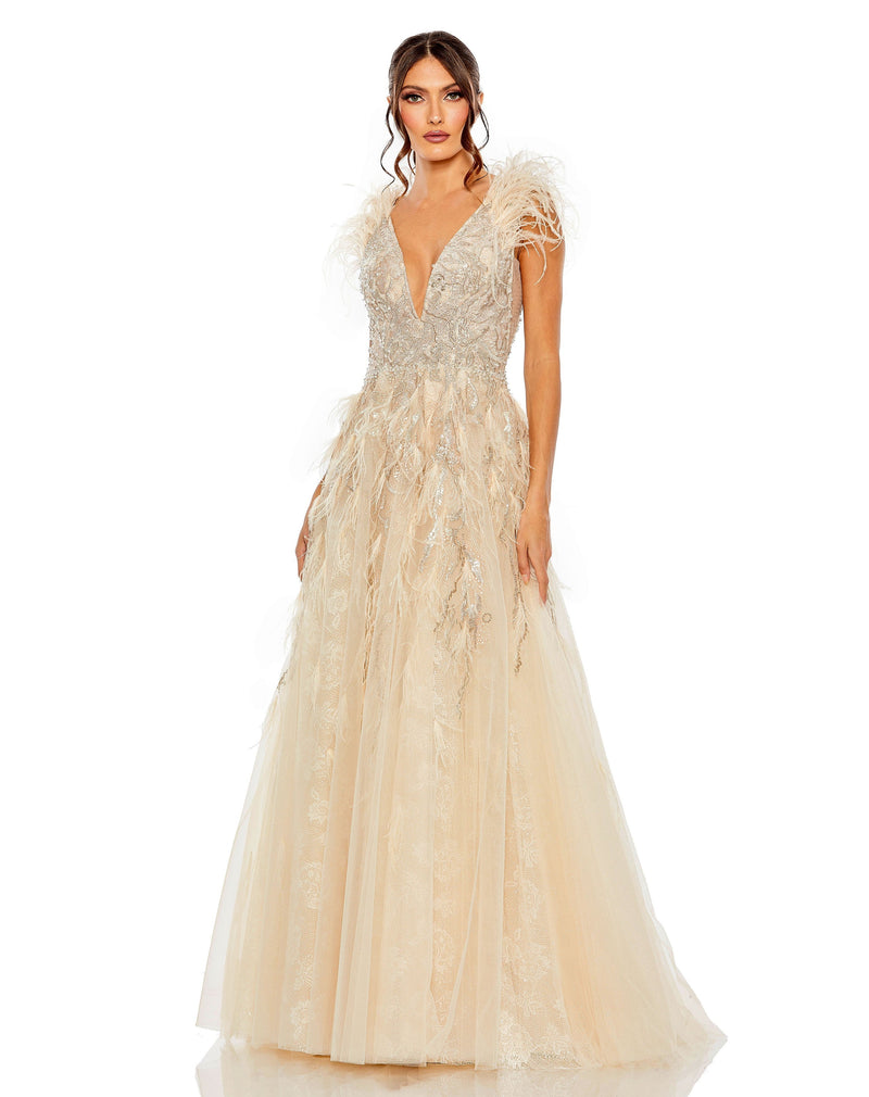 Mac Duggal 20259-Nude-AB