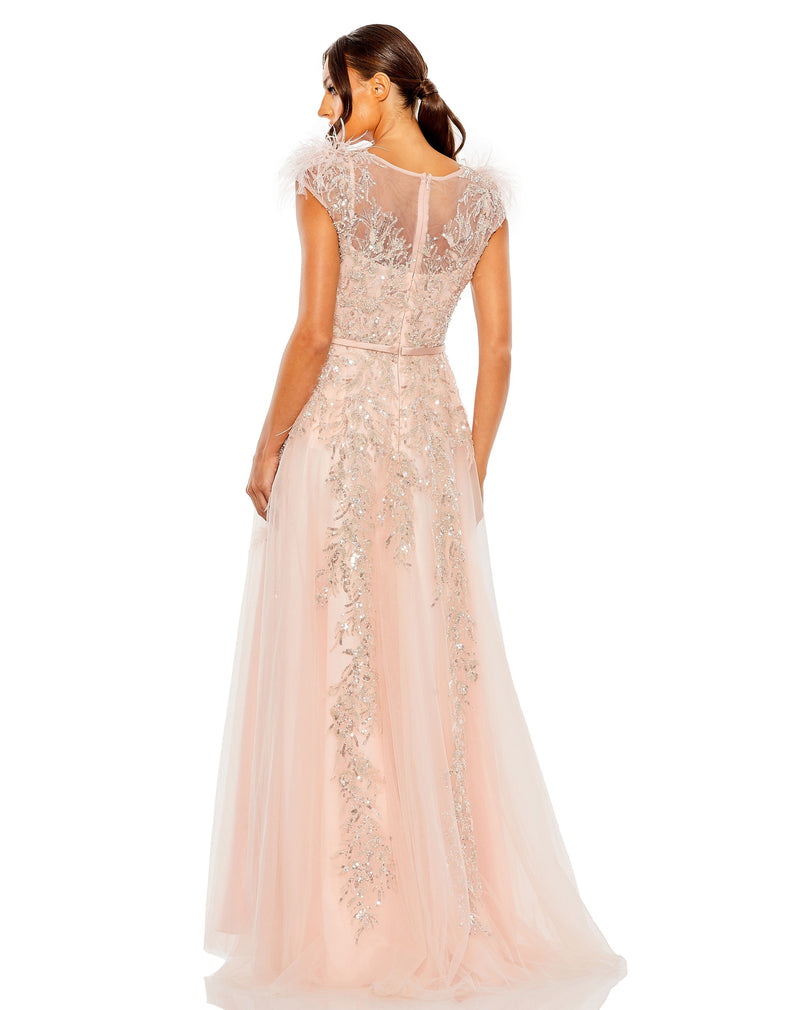 Mac Duggal 20520-Blush-BK