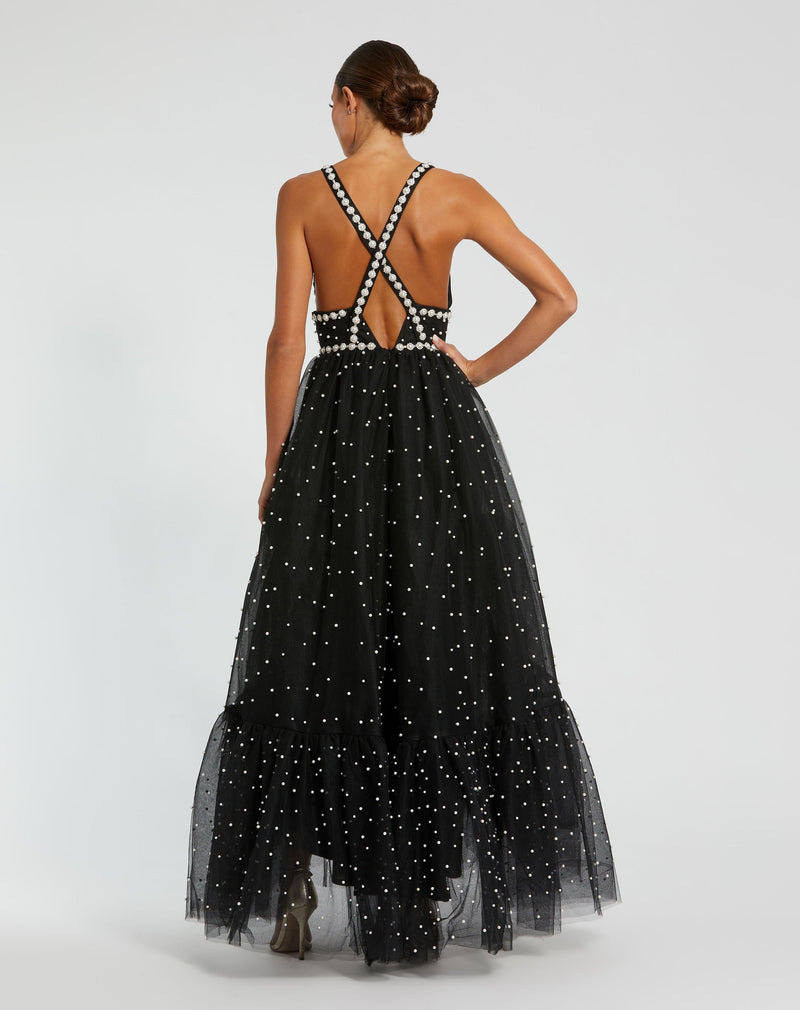 Mac Duggal 20747-BlackIvory-BK