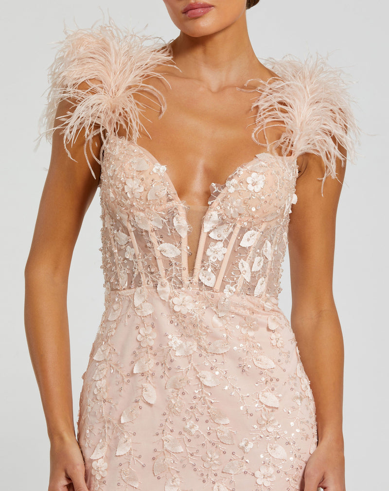 Mac Duggal 20889-Peach-CL