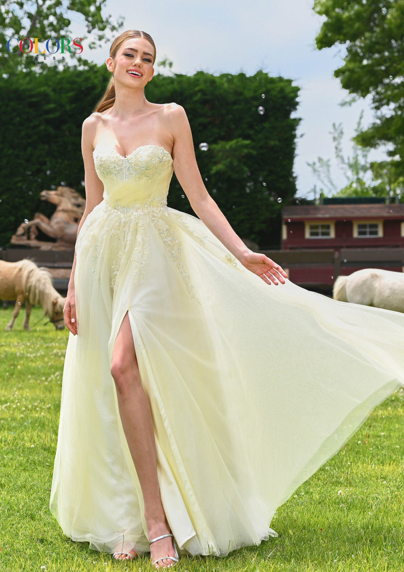 Colors Dress 3473_YELLOW_15470