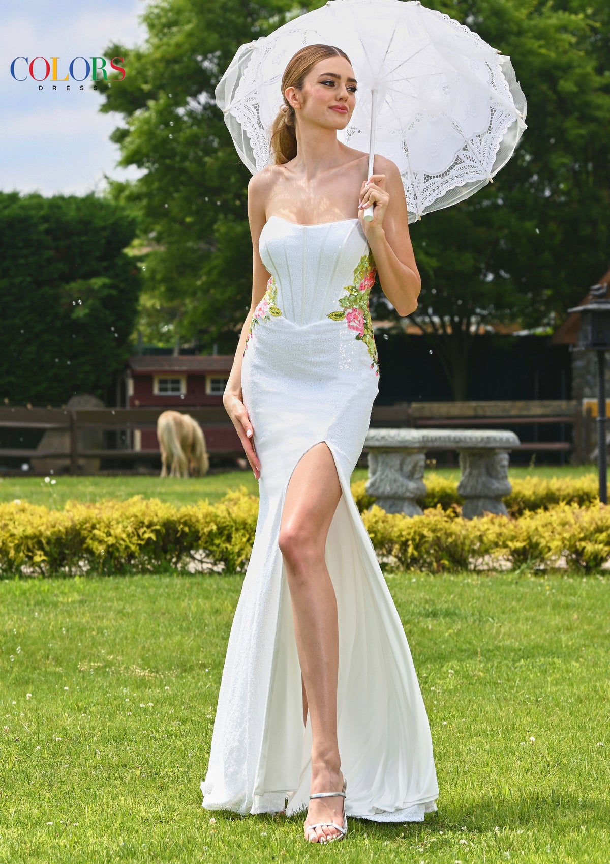 Colors Dress 3536_OFF_WHITE_FRONT