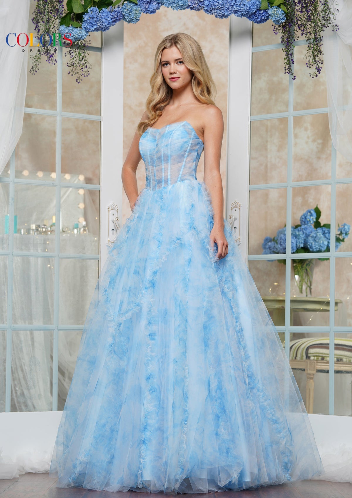 Colors Dress 3546_BLUE_FRONT