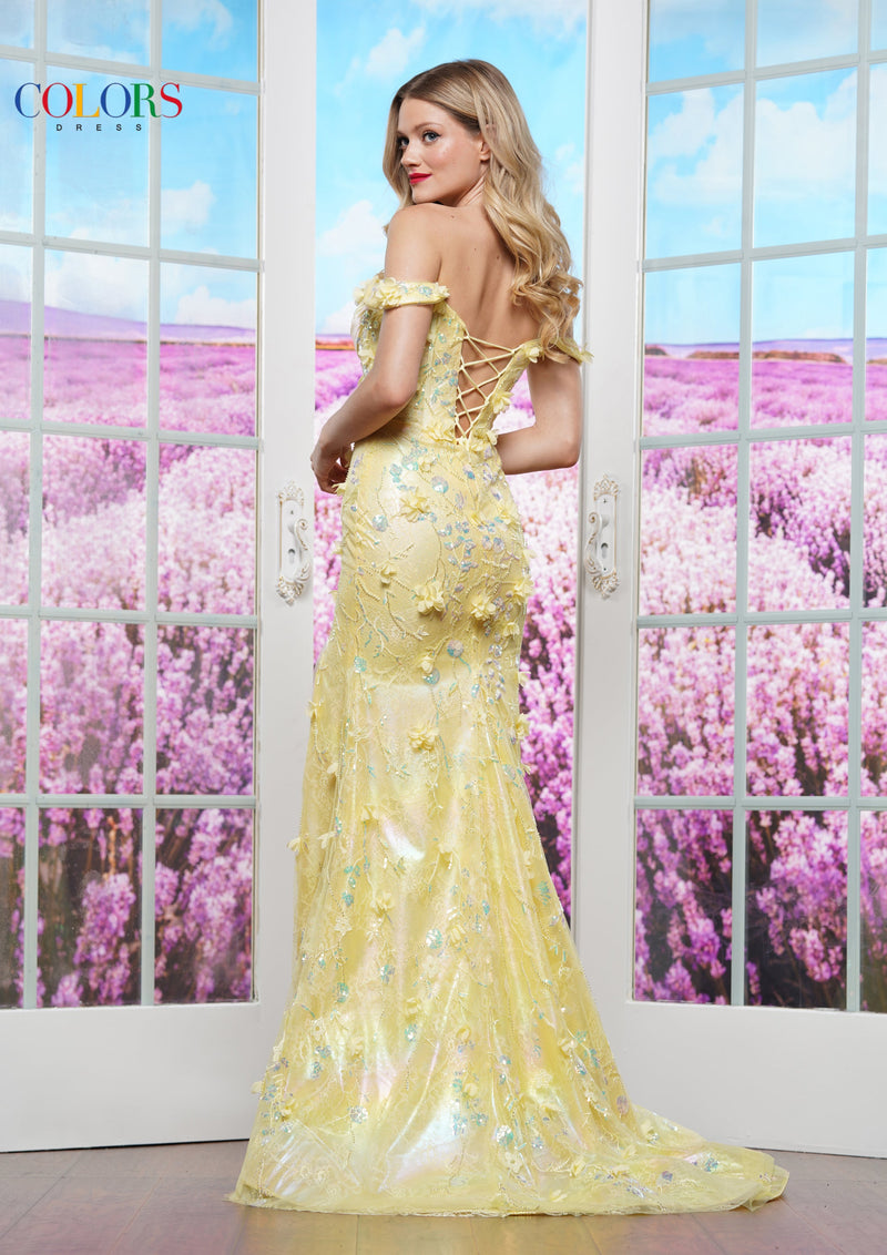 Colors Dress 3553_YELLOW_3009