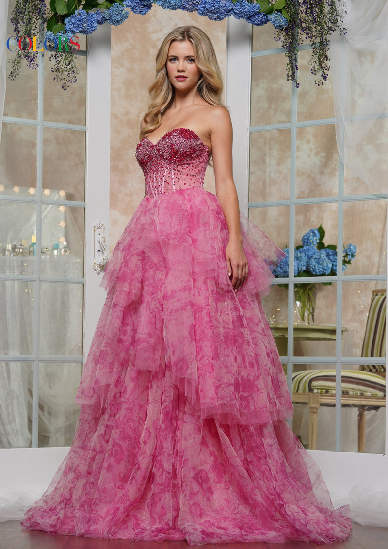Colors Dress 3572G_CORAL_PINK_0443