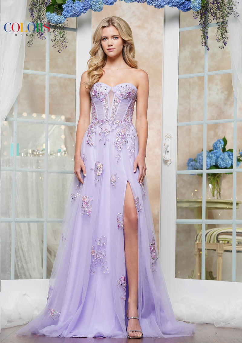 Colors Dress 3575_LAVENDER_FRONT