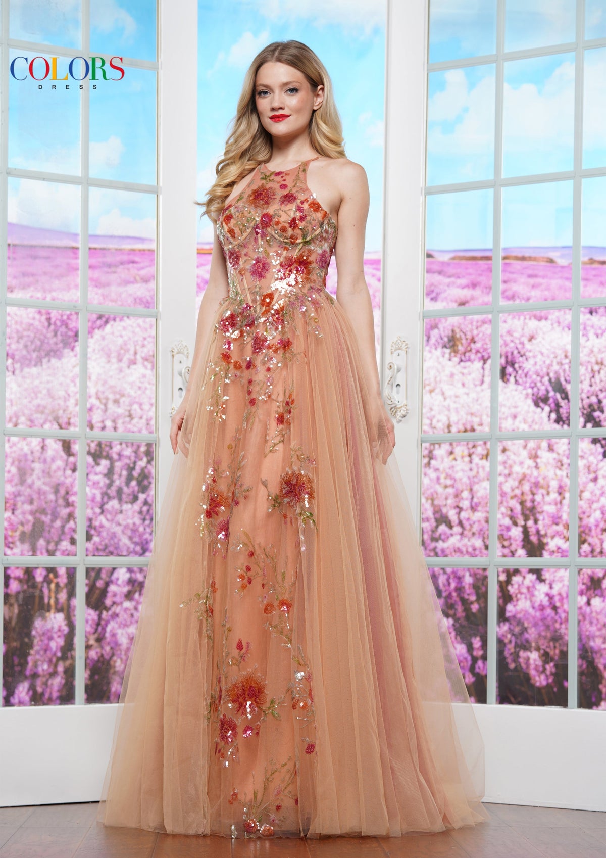 Colors Dress 3578_NUDE_MULTI_4958