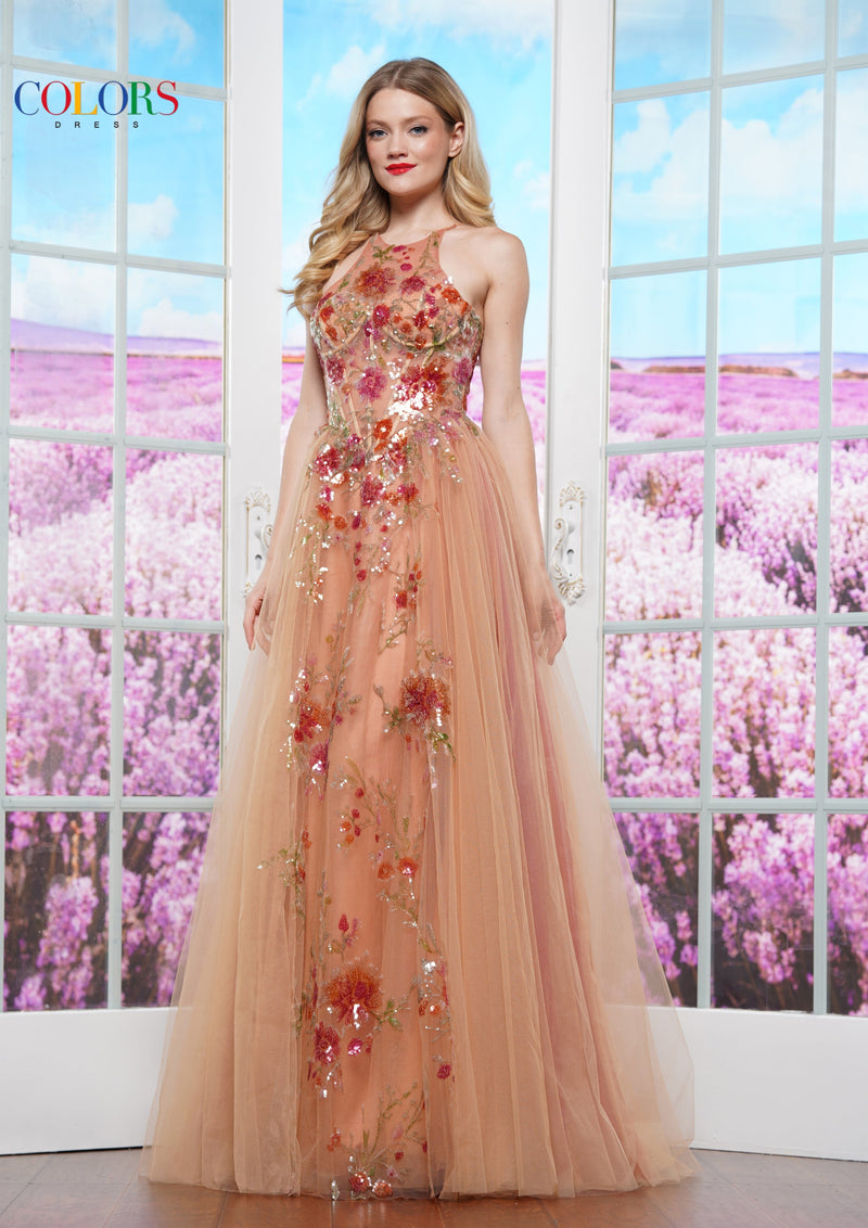 Colors Dress 3578_NUDE_MULTI_4958