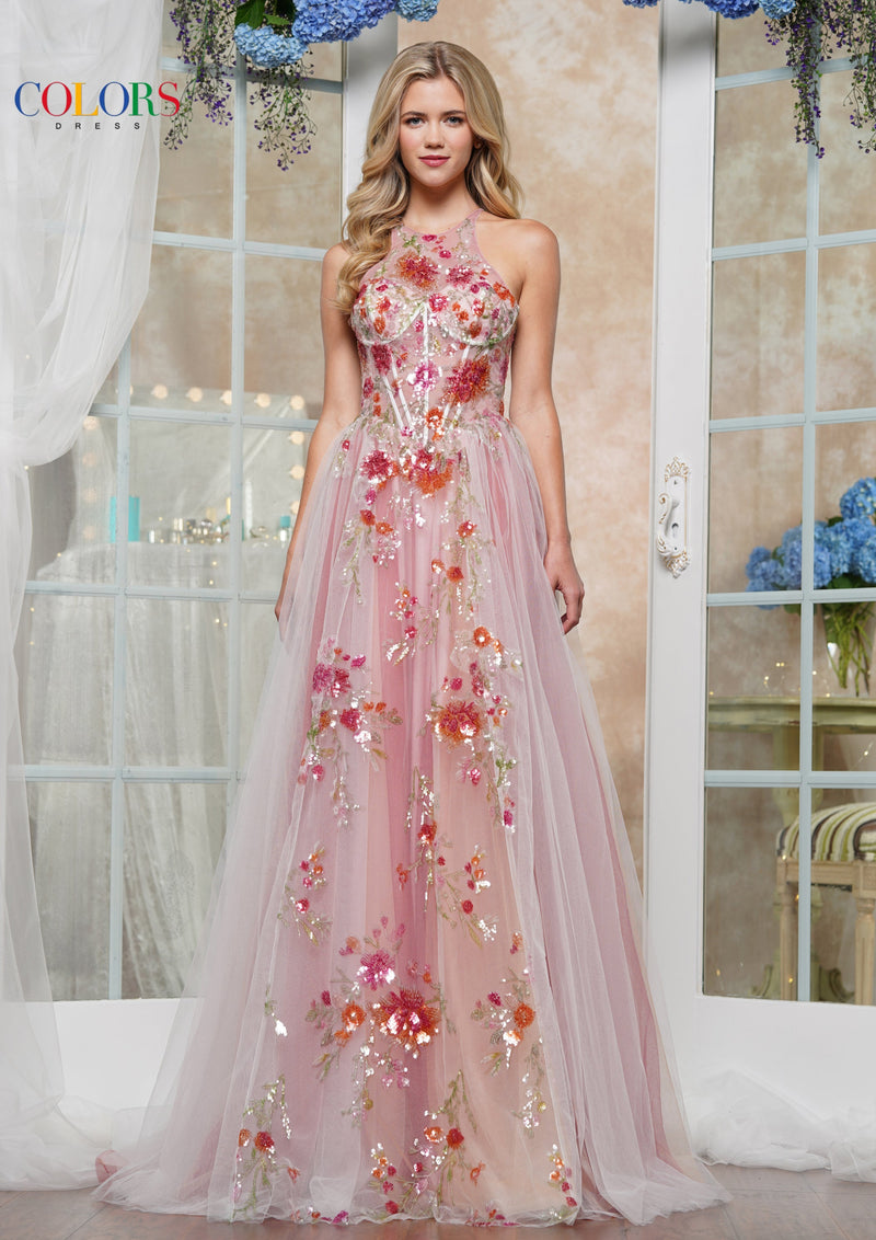 Colors Dress 3578_WHITE_MULTI_5797