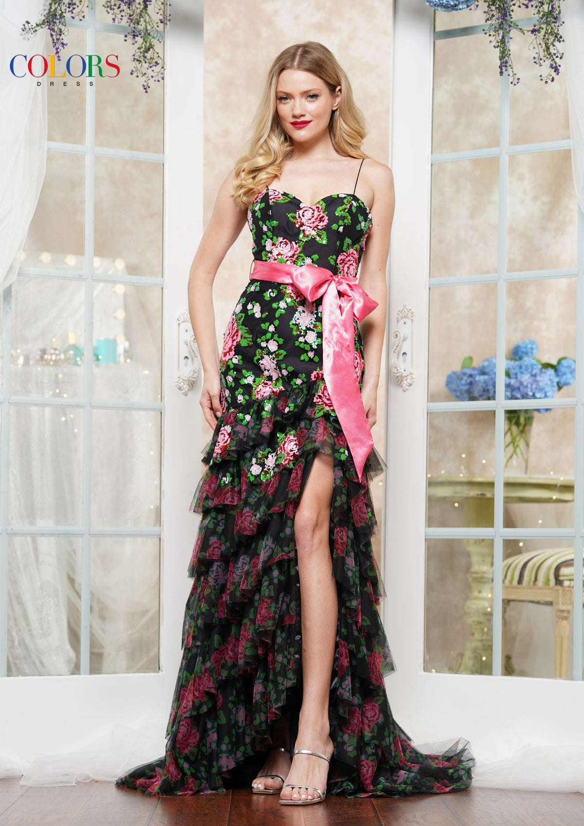 Colors Dress 3607_BLACK_FRONT