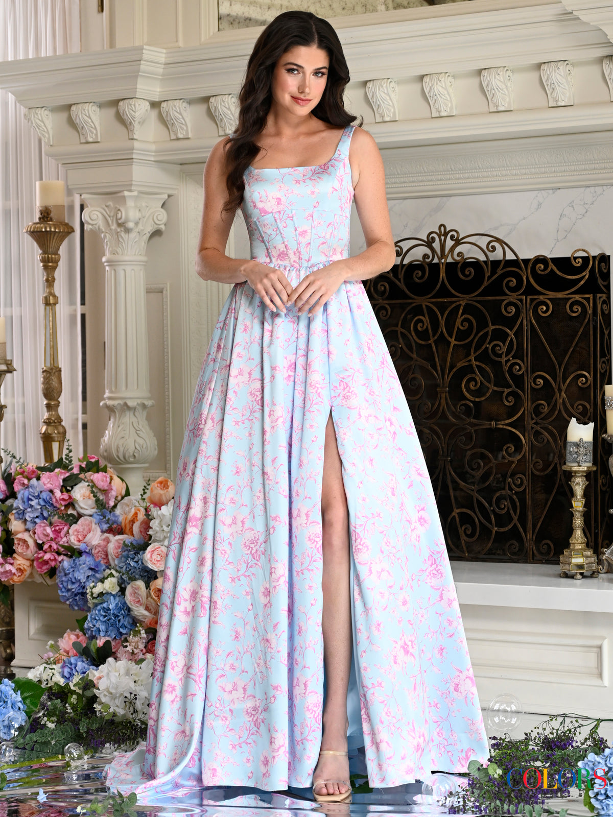 Colors Dress 3996 Blue Pink