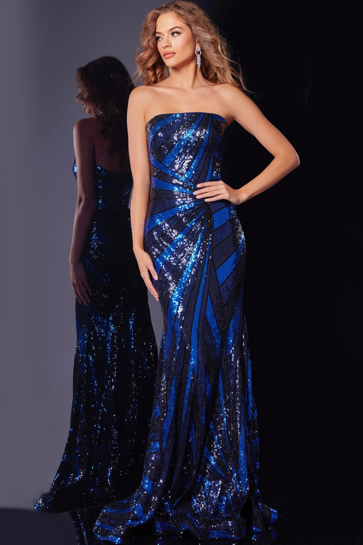 Jovani 40765_NAVY_ROYAL_FRONT