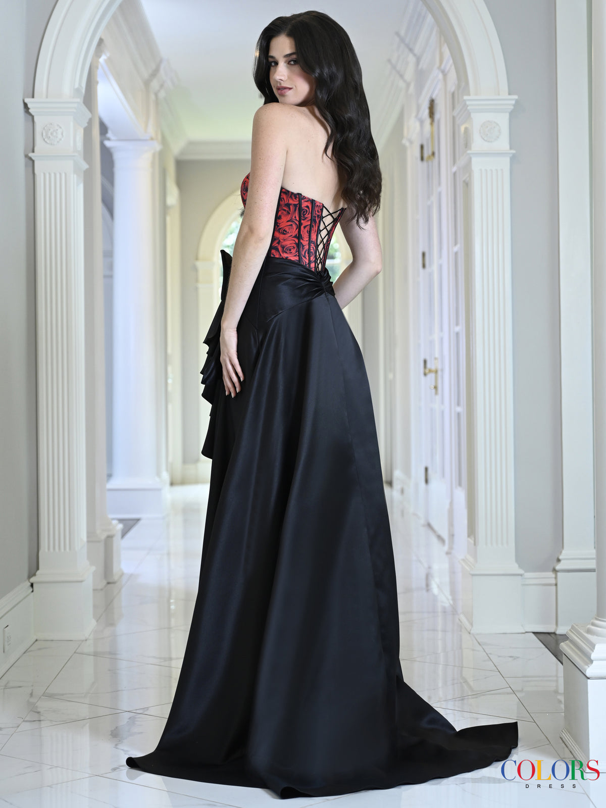 Colors Dress 4149 BLACK RED_294391