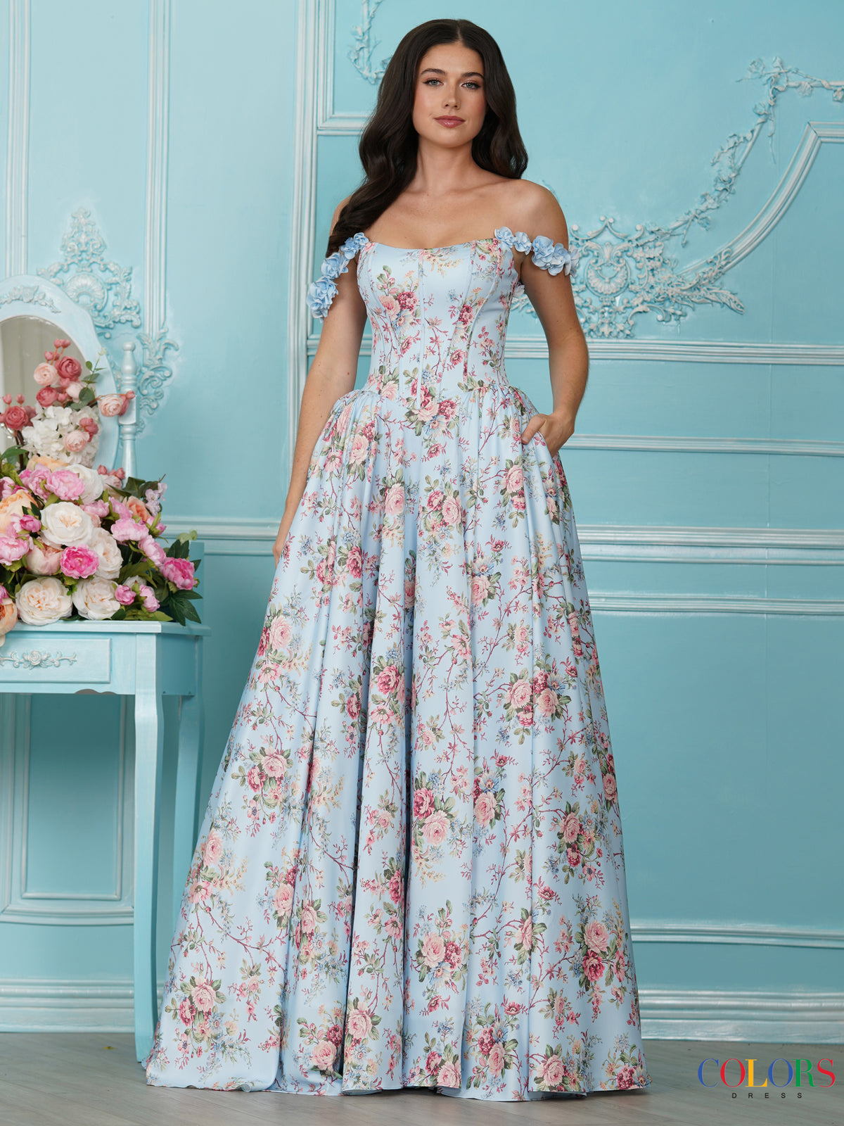 Colors Dress 4214 BLUE2166