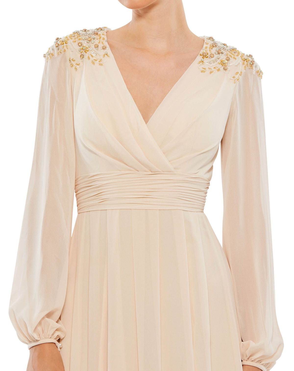 Mac Duggal 55694-Porcelain-CL