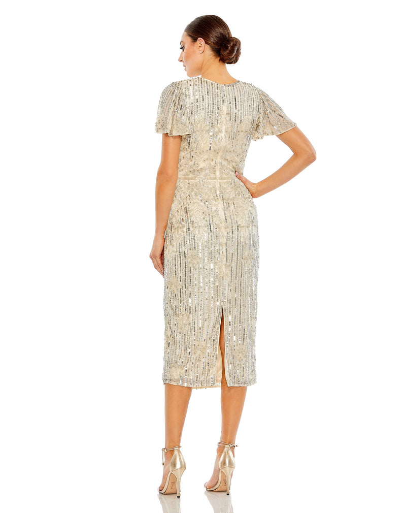 Mac Duggal 5575-NudeSilver-BK