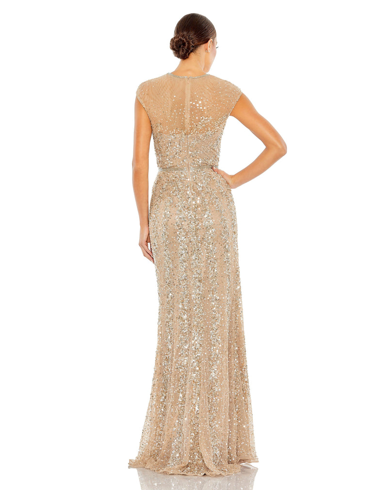 Mac Duggal 5619-Nude-BK